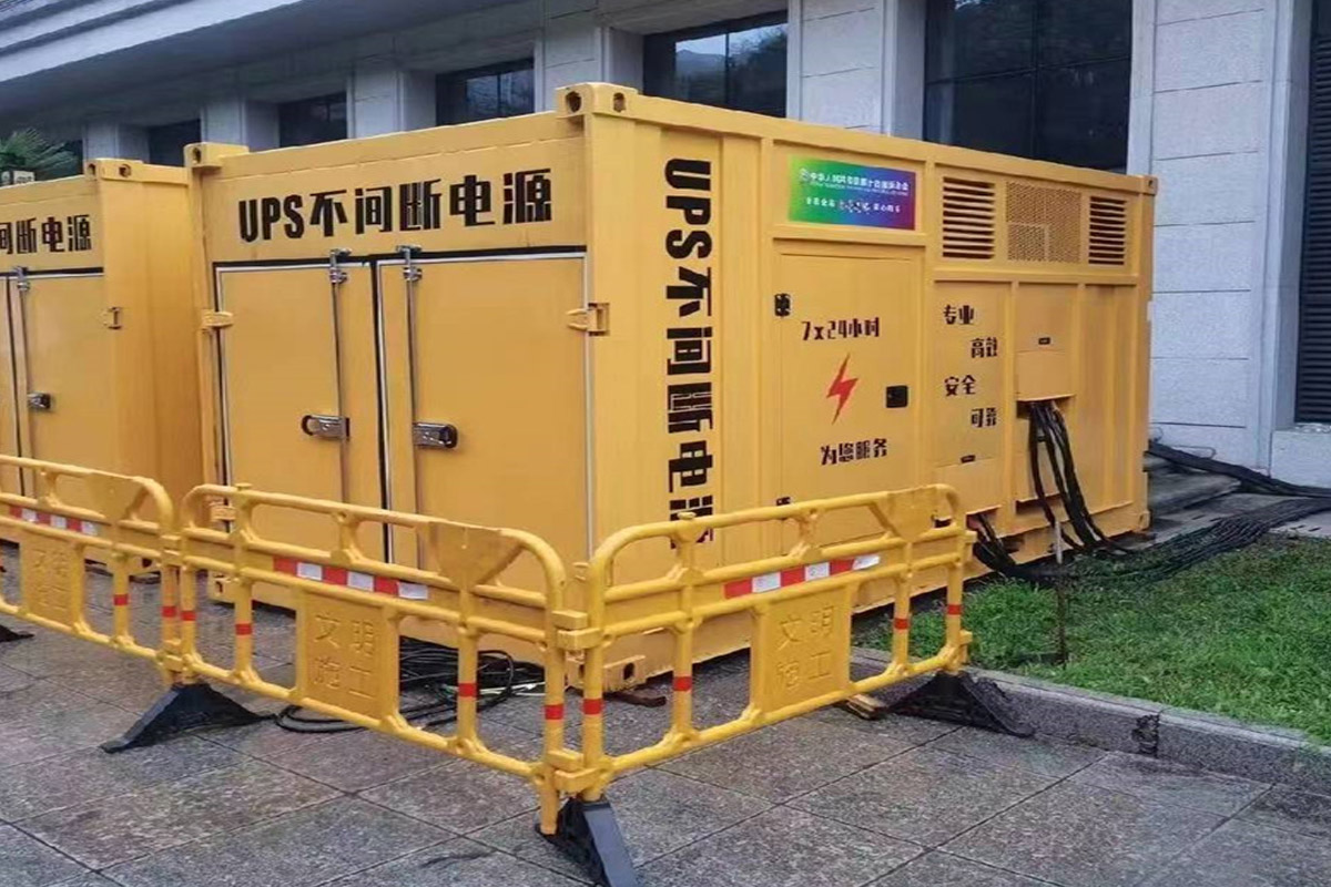 哈密发电机租赁施工现场
